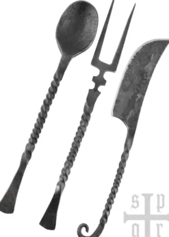 Mittelalter-Essbesteck, 3-teilig, handgeschmiedet