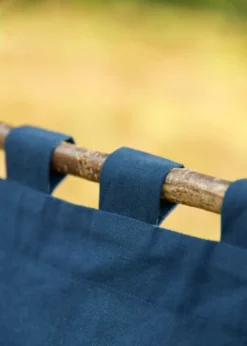 Mittelalter Fahne mit Streifen, blau - gelb