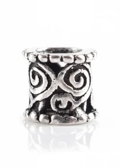 Mittelalter Haarschmuck und Bartperle aus Silber