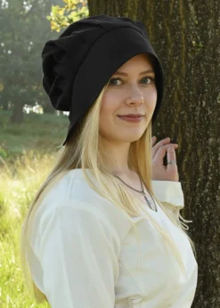 Mittelalter Haube mit gelegten Falten, verschiedene Farben