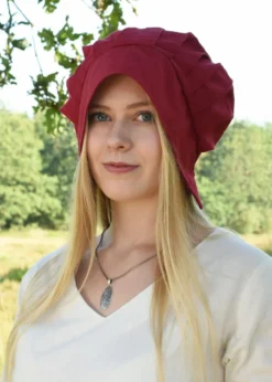 Mittelalter Haube mit gelegten Falten, verschiedene Farben