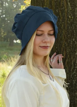 Mittelalter Haube mit gelegten Falten, verschiedene Farben