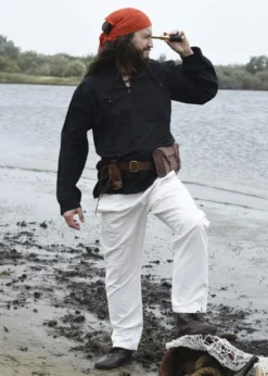 Mittelalter-Hemd Ludwig, schwarz