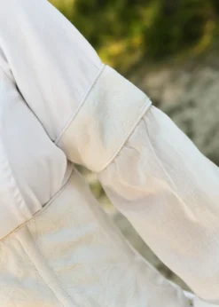 Mittelalter Hochzeitskleid mit Korsage, Brautkleid Fine, weiß/natur