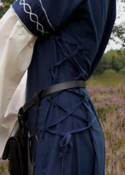 Mittelalterkleid Alvina, blau/natur