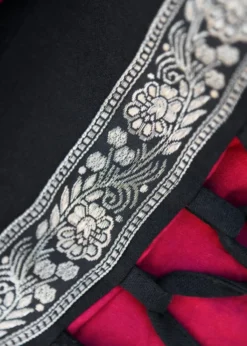 Mittelalterkleid Eleanor, rot/schwarz
