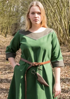 Mittelalterkleid Gesine aus Canvas, grün