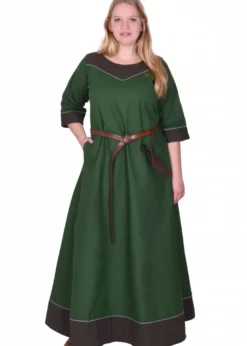 Mittelalterkleid Gesine aus Canvas, grün