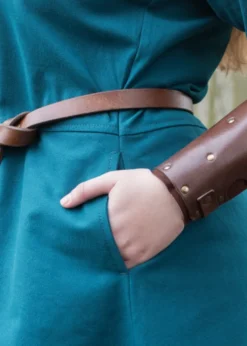 Mittelalterkleid Gesine aus Canvas, petrol