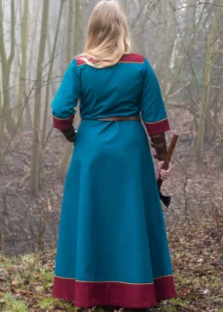 Mittelalterkleid Gesine aus Canvas, petrol