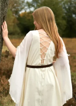 Mittelalter Kleid Ingrid mit Schnürung am Rücken, natur