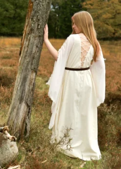 Mittelalter Kleid Ingrid mit Schnürung am Rücken, natur