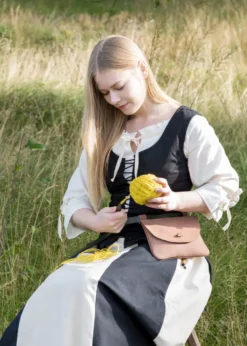 Mittelalter Korsage Tilda, schwarz