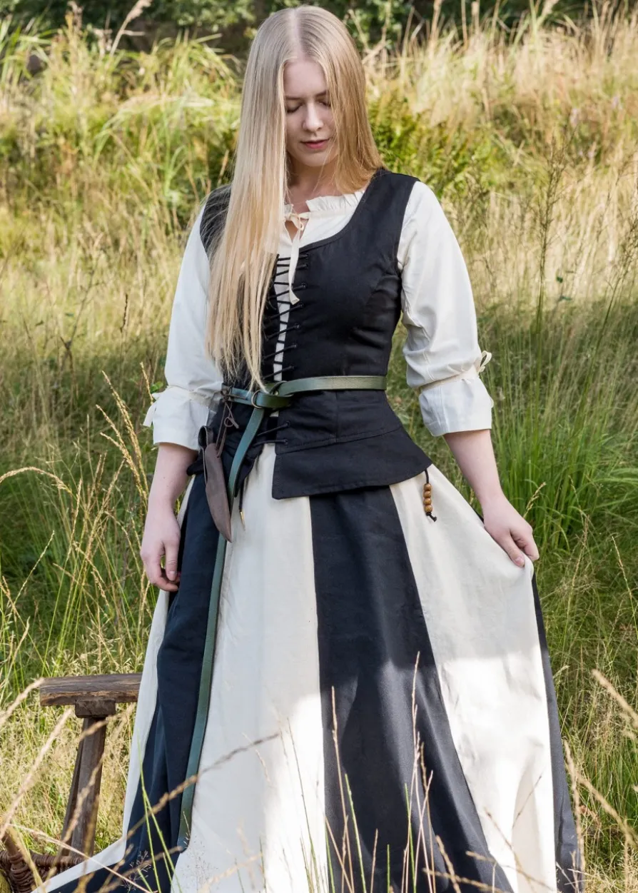 Mittelalter Korsage Tilda, schwarz