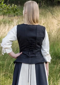 Mittelalter Korsage Tilda, schwarz