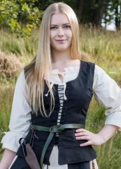 Mittelalter Korsage Tilda, schwarz