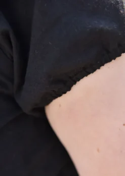 Mittelalter Kurzarm-Bluse Aren, schwarz
