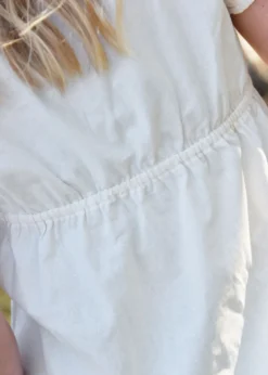 Mittelalter Kurzarm-Bluse Aren, natur