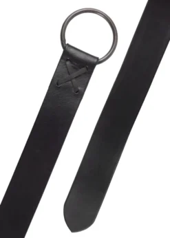 Mittelalter-Ledergürtel mit Messingring, 150 cm oder 190 cm, div. Farben