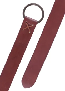 Mittelalter-Ledergürtel mit Messingring, 150 cm oder 190 cm, div. Farben
