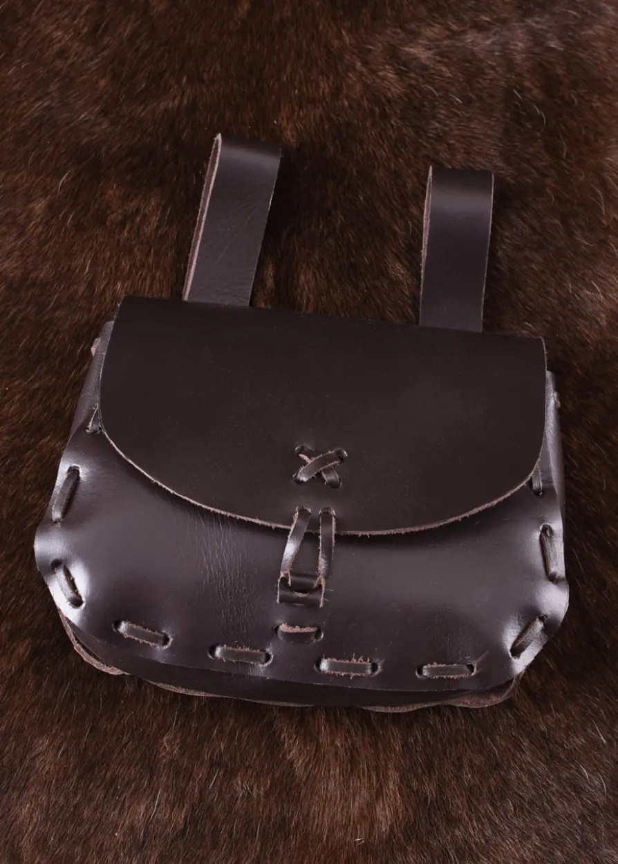 Mittelalter-Ledertasche, Dunkelbraun
