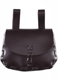Mittelalter-Ledertasche, Dunkelbraun