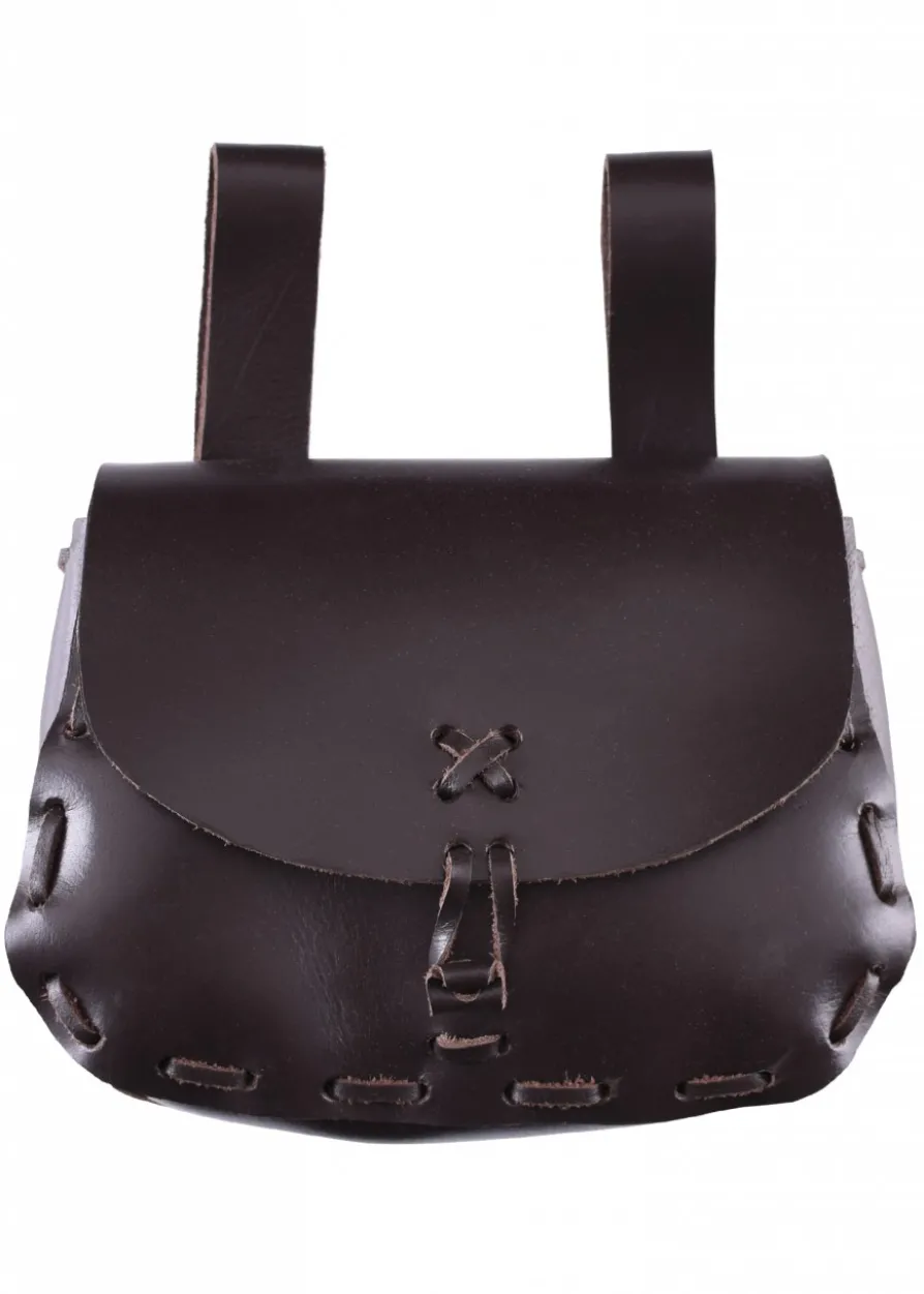 Mittelalter-Ledertasche, Dunkelbraun