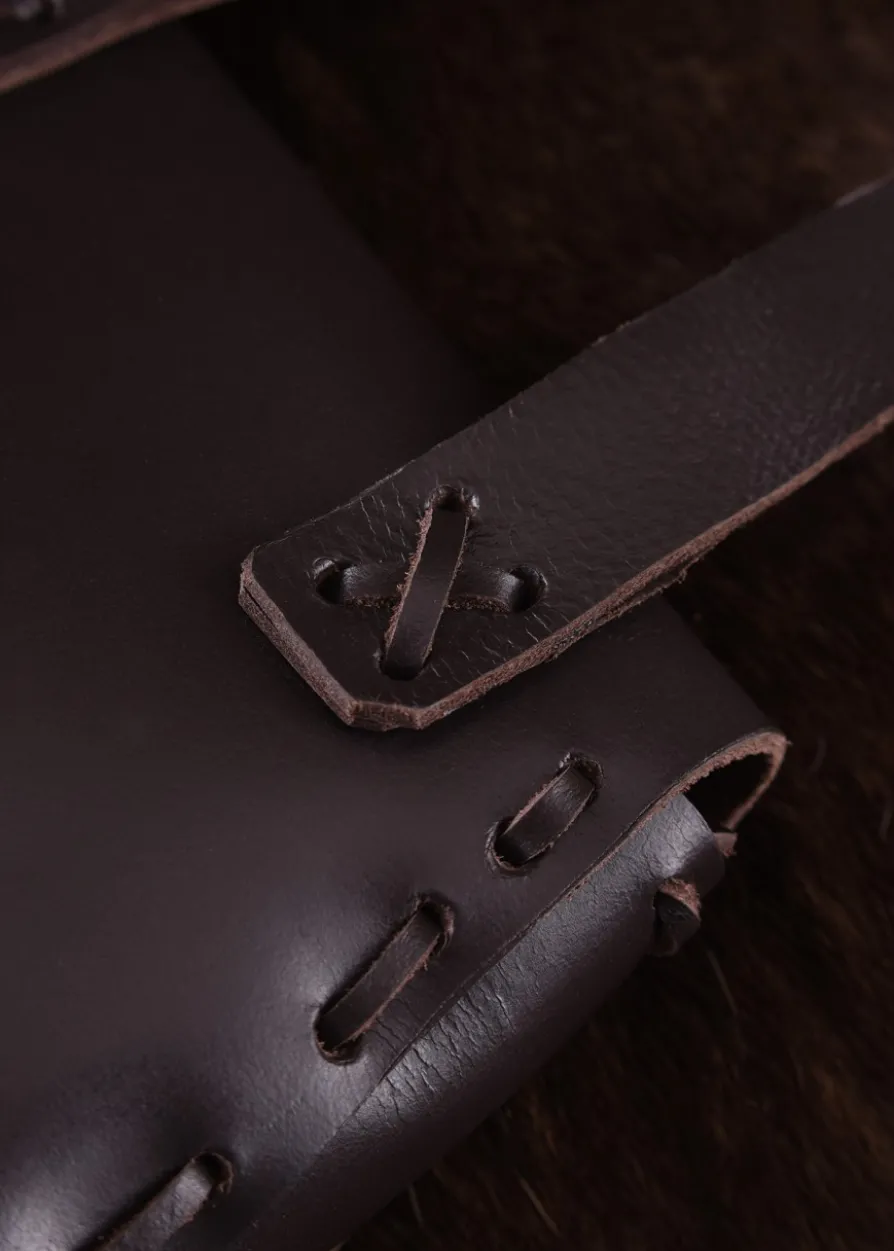 Mittelalter-Ledertasche, Dunkelbraun