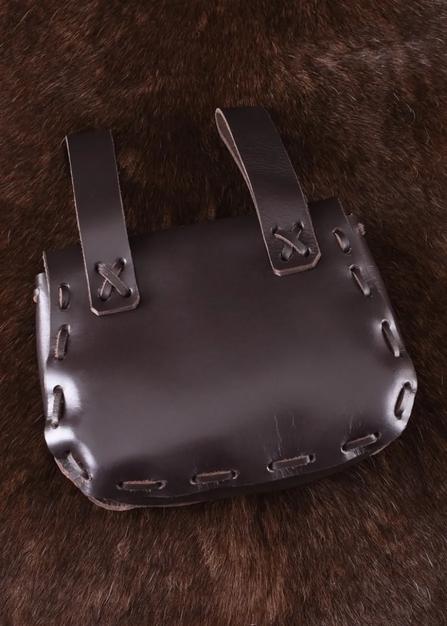 Mittelalter-Ledertasche, Dunkelbraun