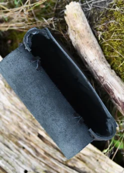 Mittelalter-Ledertasche, Schwarz
