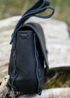 Mittelalter-Ledertasche, Schwarz