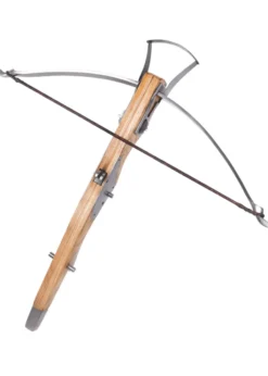 Mittelalterliche Armbrust aus Holz und Stahl, inkl. 3 Bolzen aus Holz