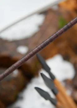 Mittelalterliche Armbrust aus Holz und Stahl, inkl. 3 Bolzen aus Holz