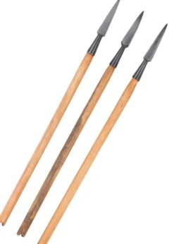 Mittelalterliche Armbrust aus Holz und Stahl, inkl. 3 Bolzen aus Holz
