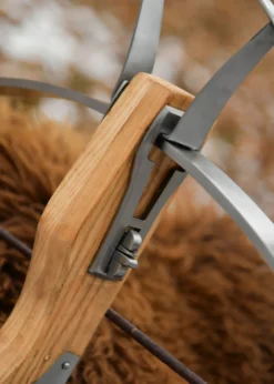 Mittelalterliche Armbrust aus Holz und Stahl, inkl. 3 Bolzen aus Holz