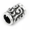Mittelalterliche Bartperle mit Spiralmuster aus Silber