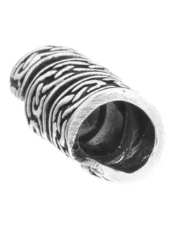 Mittelalterliche Bartperle mit keltischem Knoten aus Silber