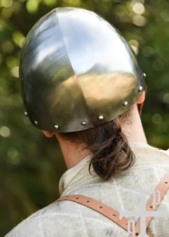 Mittelalterliche Hirnhaube, Schaukampfhelm, 2 mm Stahl