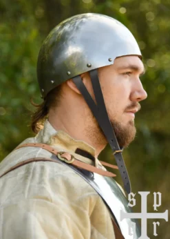 Mittelalterliche Hirnhaube, Schaukampfhelm, 2 mm Stahl
