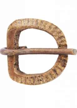 Mittelalterliche Riemenschnalle aus Messing