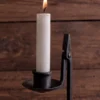 Mittelalterlicher Kienspanhalter / Kerzenhalter, handgeschmiedet