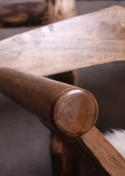 Mittelalterlicher Scherenstuhl mit Rückenlehne