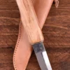 Mittelaltermesser mit Holzgriff und Lederscheide