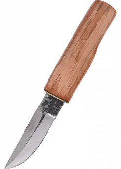 Mittelaltermesser mit Holzgriff und Lederscheide