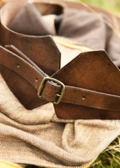 Mittelalter Miedergürtel aus Leder, braun
