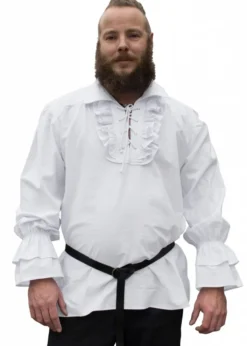 Mittelalter Piratenhemd Henry, weiß