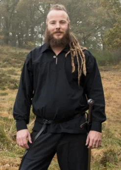 Mittelalter Ritterhemd Götz, schwarz