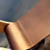 Mittelalter-Scherenstuhl mit Ledersitz