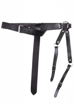Mittelalter Schwertgürtel aus schwarzem Leder