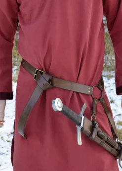 Mittelalter Schwertgürtel aus braunem Leder